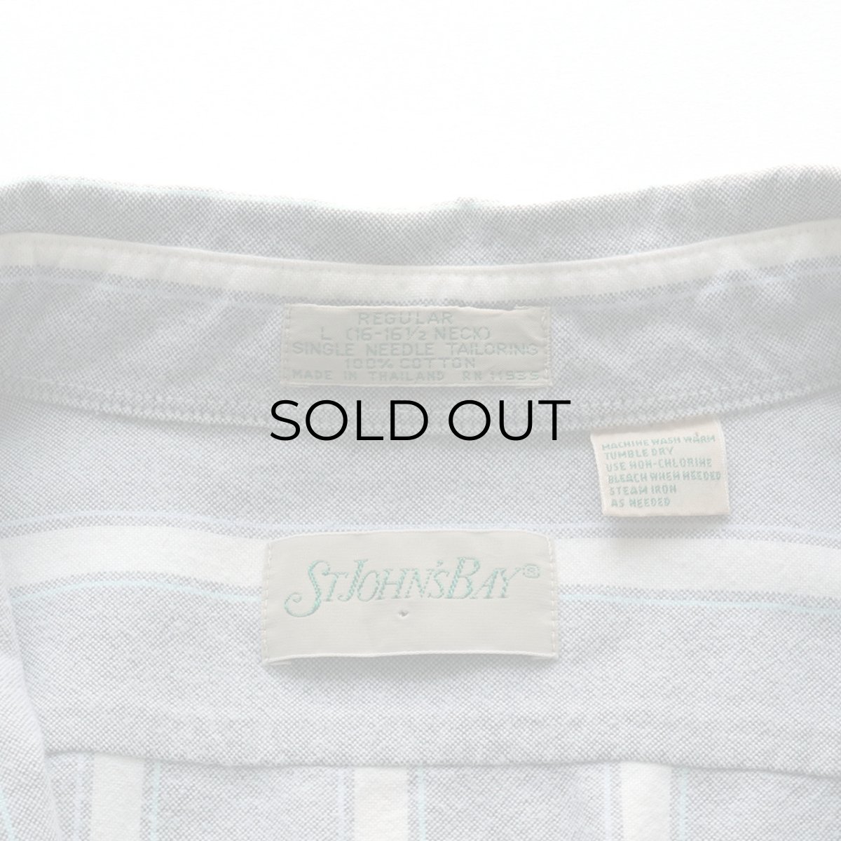 画像6: 80's ST. JOHN'S BAY COTTON STRIPE FLANNEL B/D SHIRT (6)