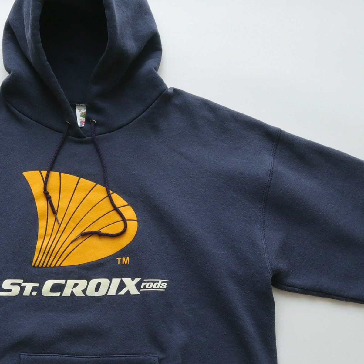 画像3: 90's FRUIT OF THE LOOM PRINT SWEAT PULLOVER PARKA "ST. CROIX" "MADE IN USA" (3)