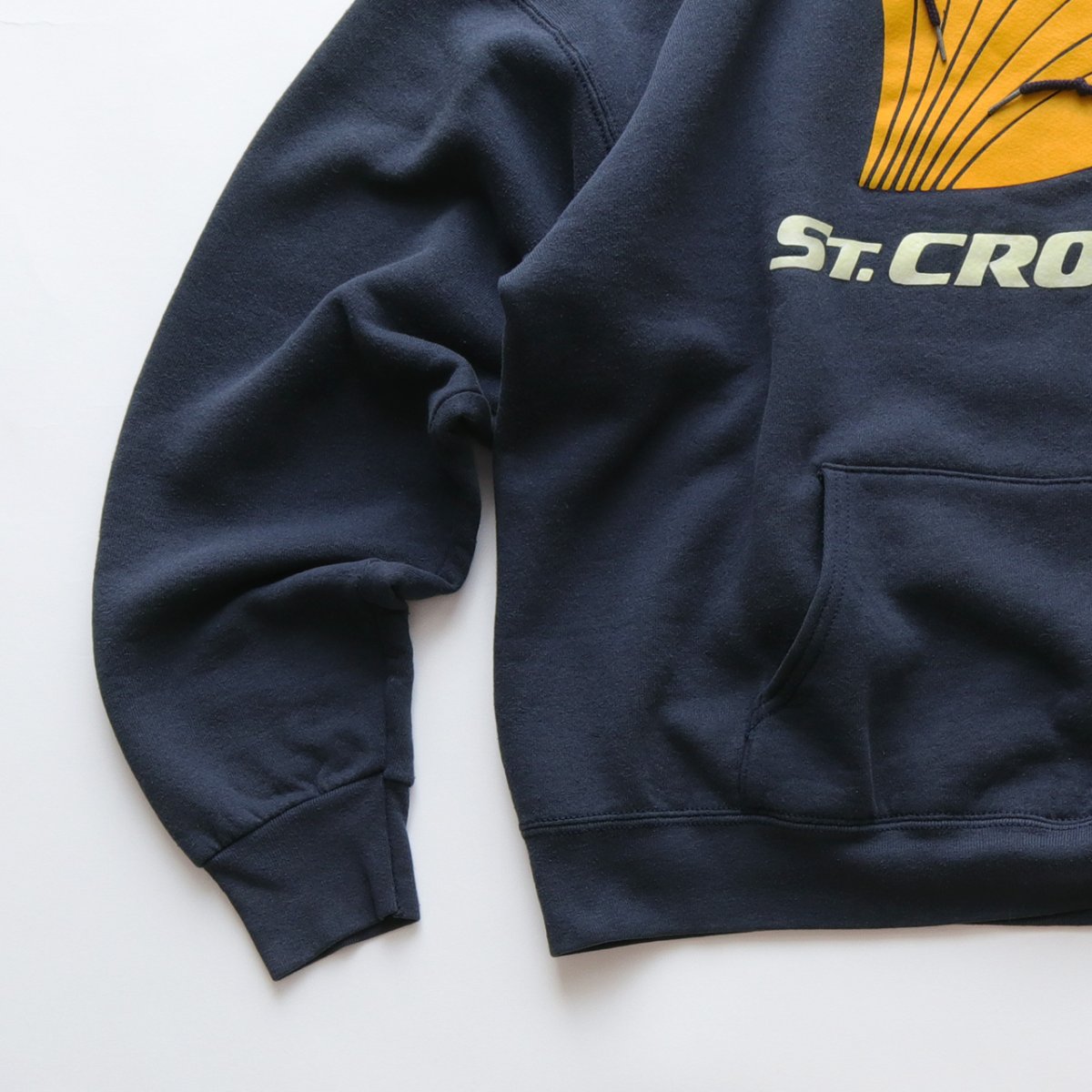 画像4: 90's FRUIT OF THE LOOM PRINT SWEAT PULLOVER PARKA "ST. CROIX" "MADE IN USA" (4)