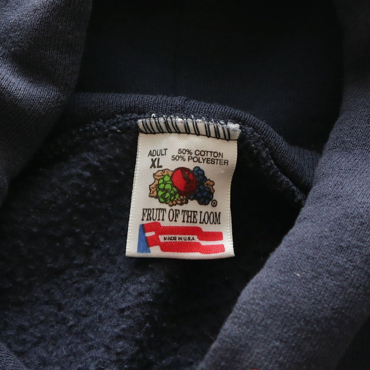 画像6: 90's FRUIT OF THE LOOM PRINT SWEAT PULLOVER PARKA "ST. CROIX" "MADE IN USA" (6)
