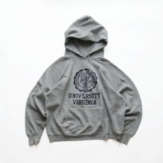画像1: 〜80's Healthknit PRINT SWEAT PULLOVER PARKA "UNIVERSITY VIRGINIA" "MADE IN USA" (1)