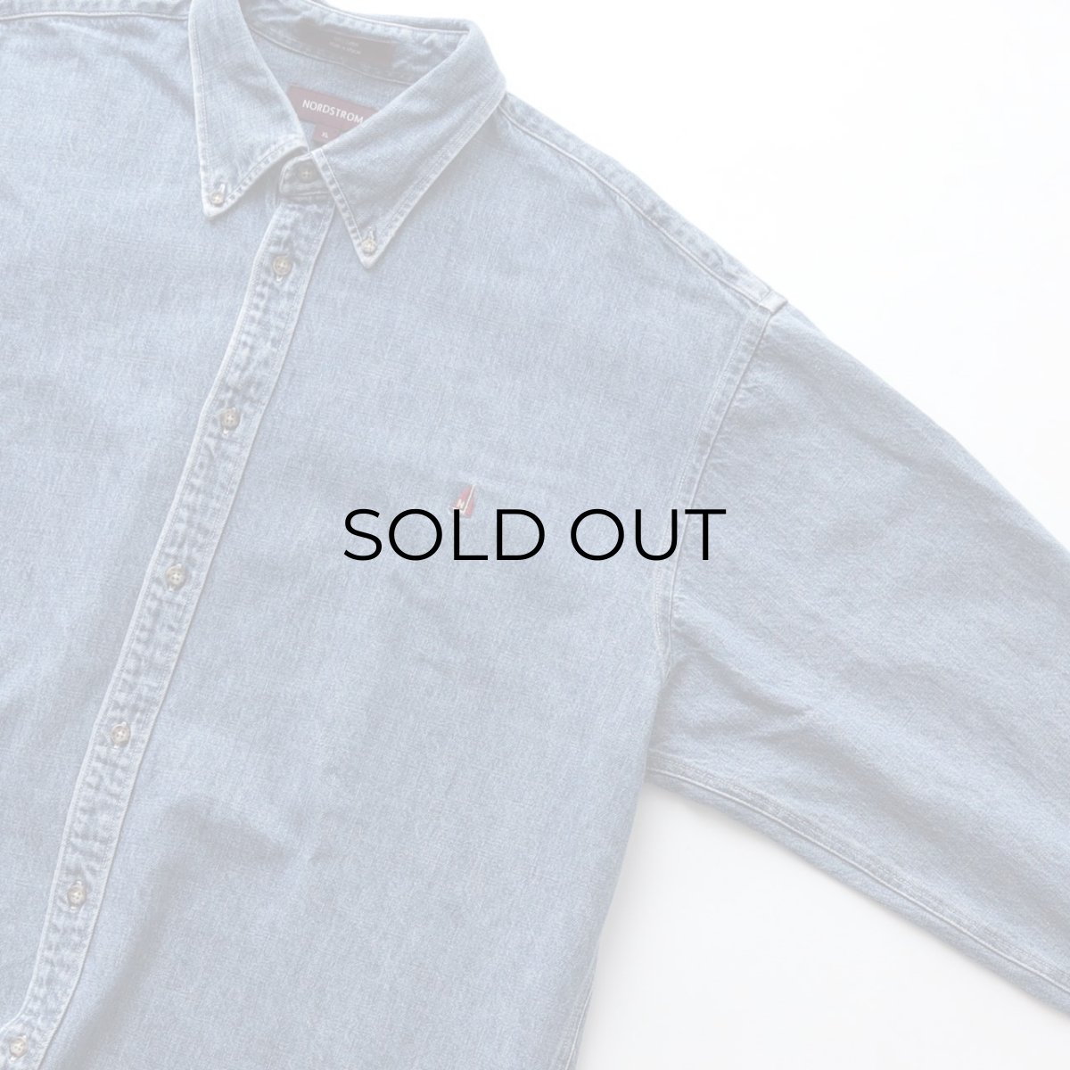 画像3: NORDSTROM COTTON DENIM B/D SHIRT (3)