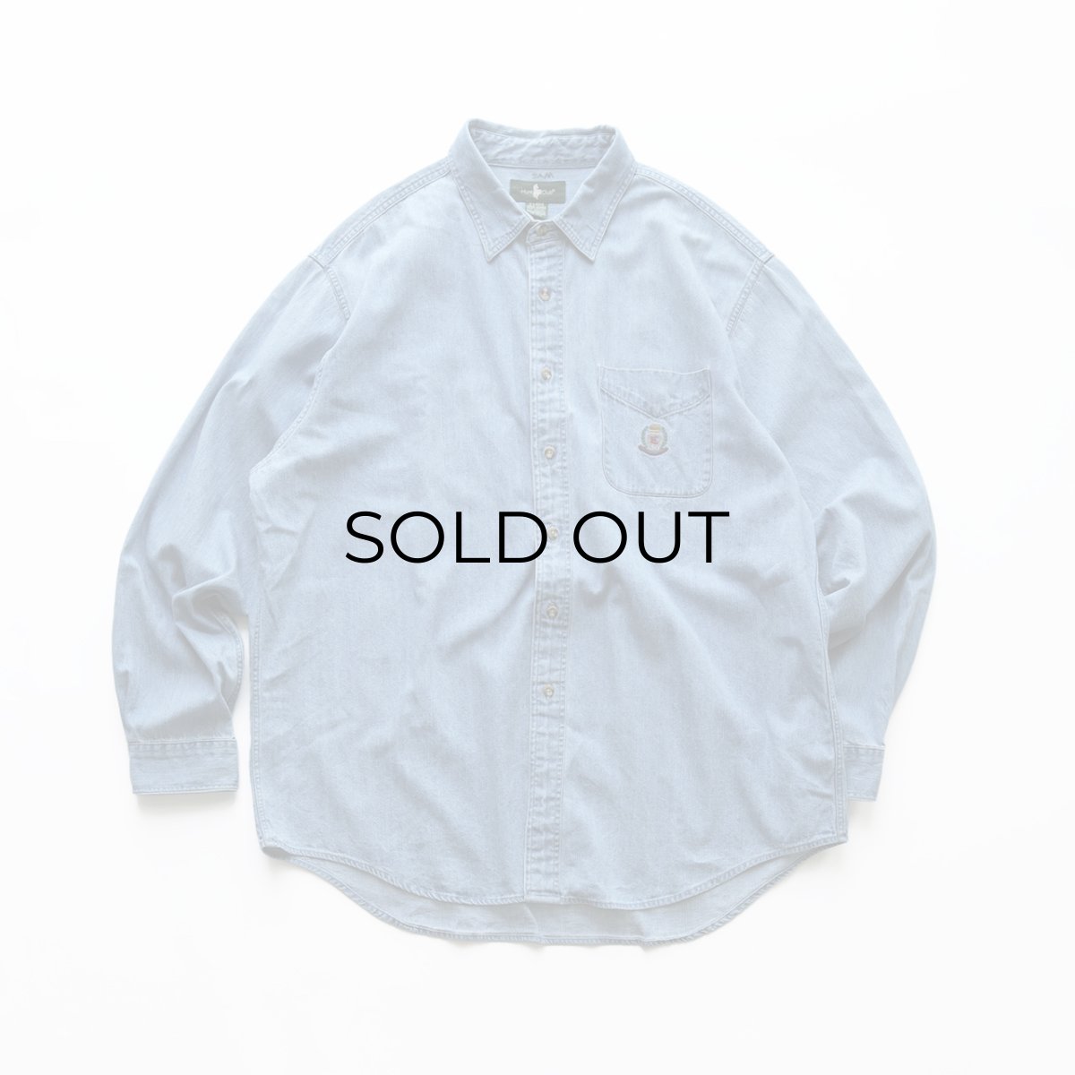 画像1: 90's Hunt Club COTTON DENIM SHIRT (1)