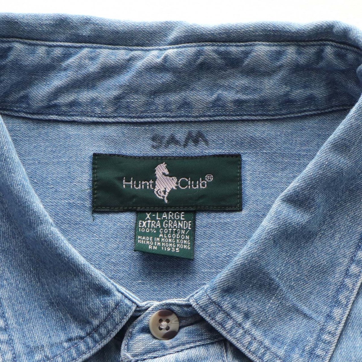 画像7: 90's Hunt Club COTTON DENIM SHIRT (7)