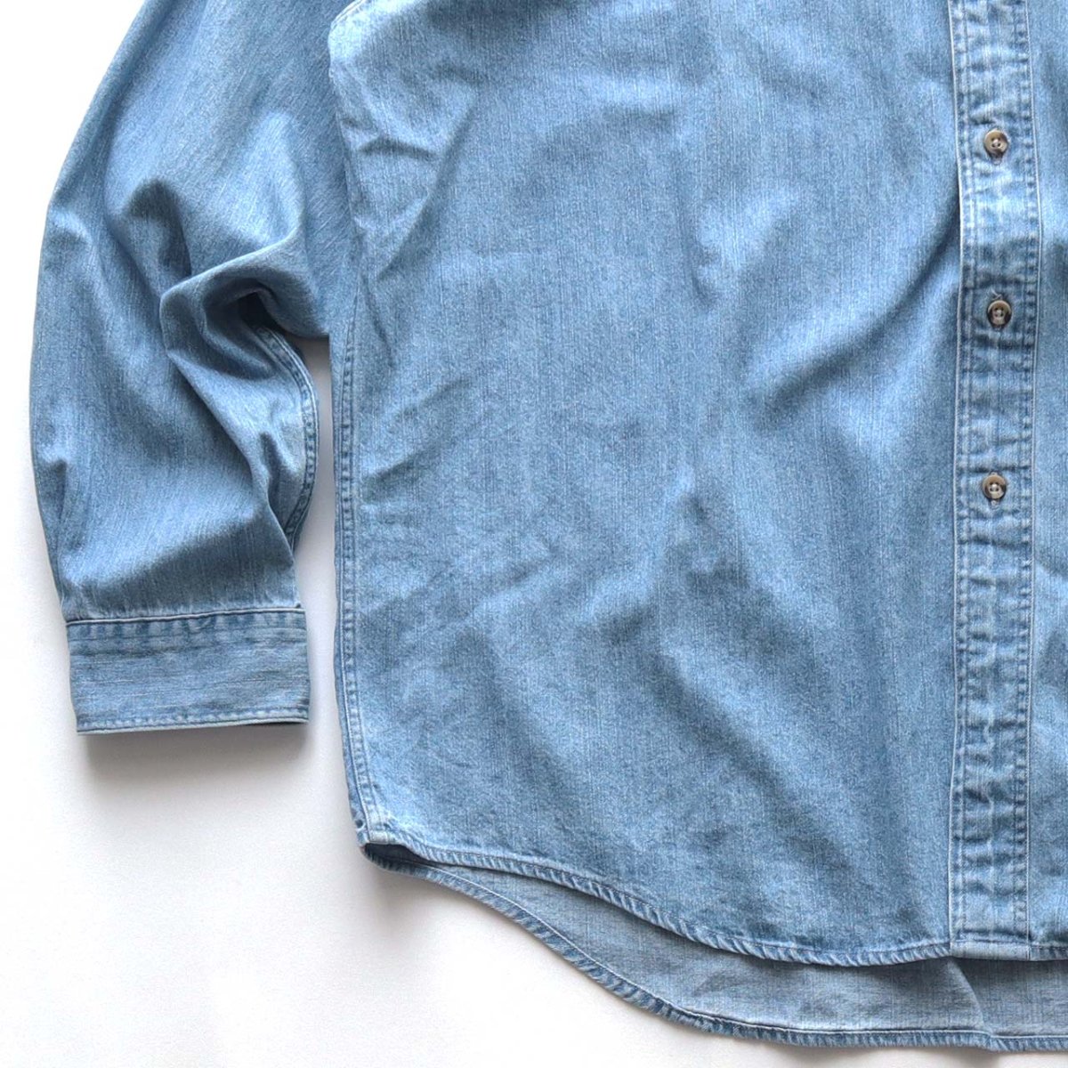 画像4: 90's Hunt Club COTTON DENIM SHIRT (4)