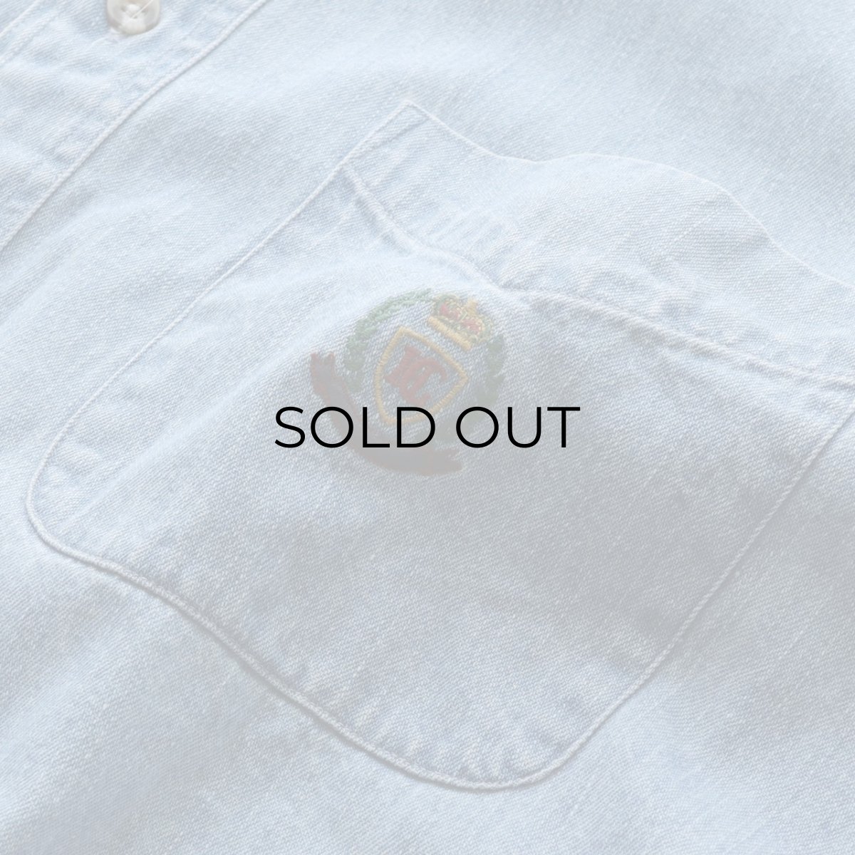 画像6: 90's Hunt Club COTTON DENIM SHIRT (6)