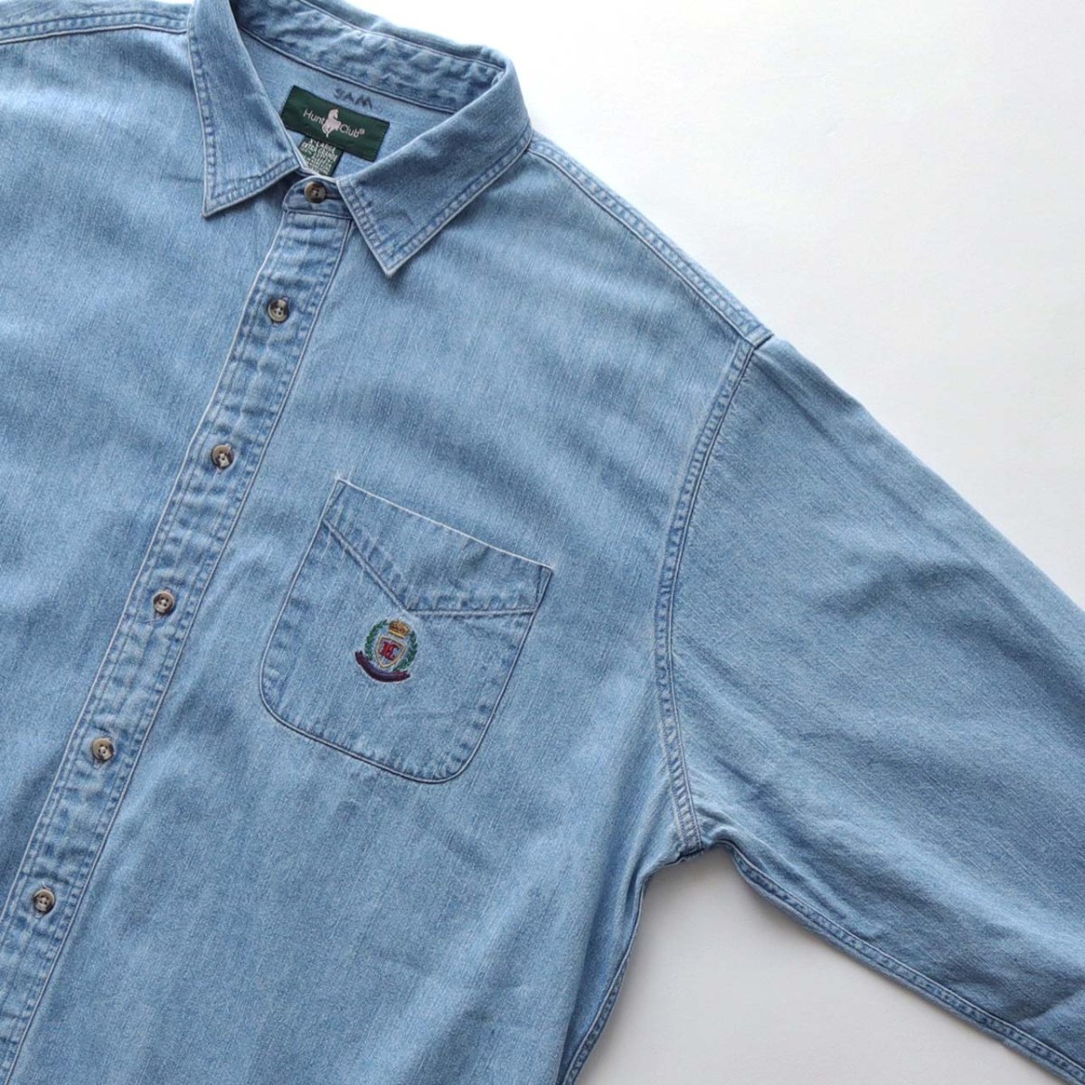 画像3: 90's Hunt Club COTTON DENIM SHIRT (3)