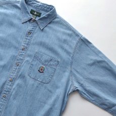 画像3: 90's Hunt Club COTTON DENIM SHIRT (3)