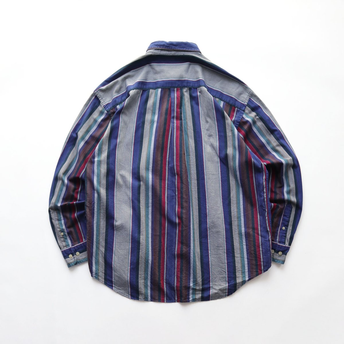 画像2: 80's DOCKERS COTTON RANDOM STRIPE B/D SHIRT (2)