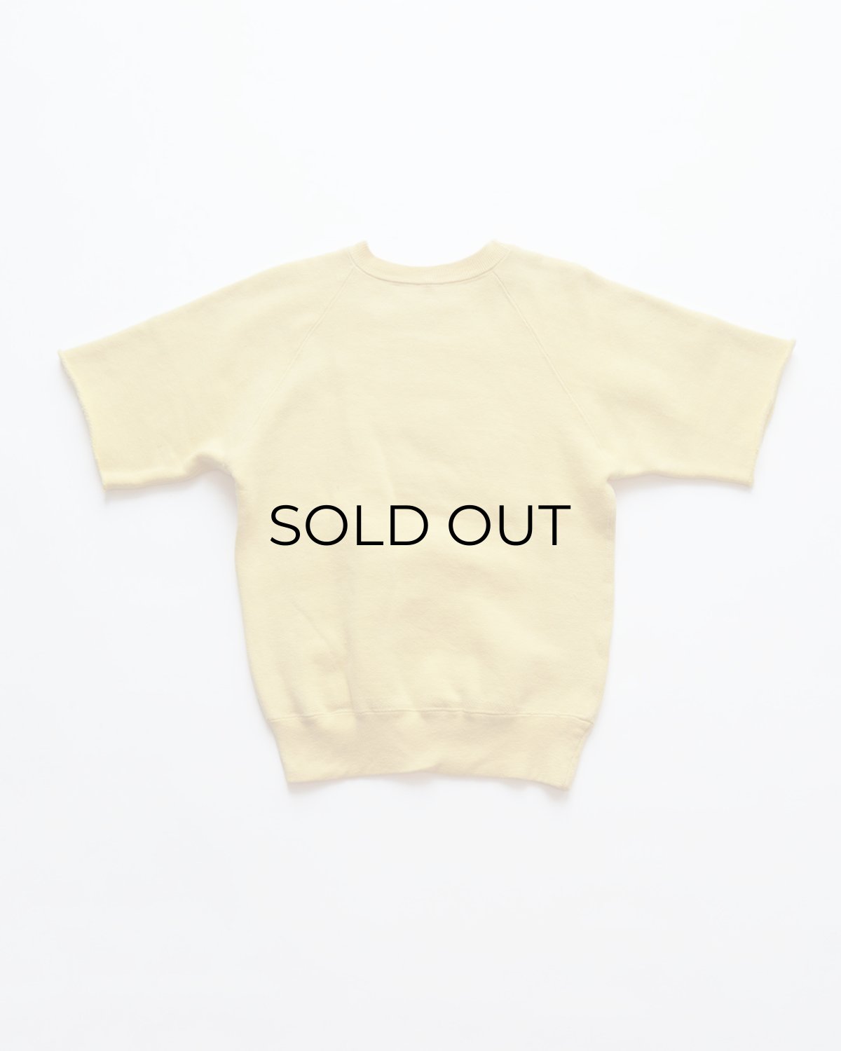 画像2: 〜70's JAVA COTTON PRINT CREW NECK CUT-OFF S/S SWEAT "POLITECNICO" (2)