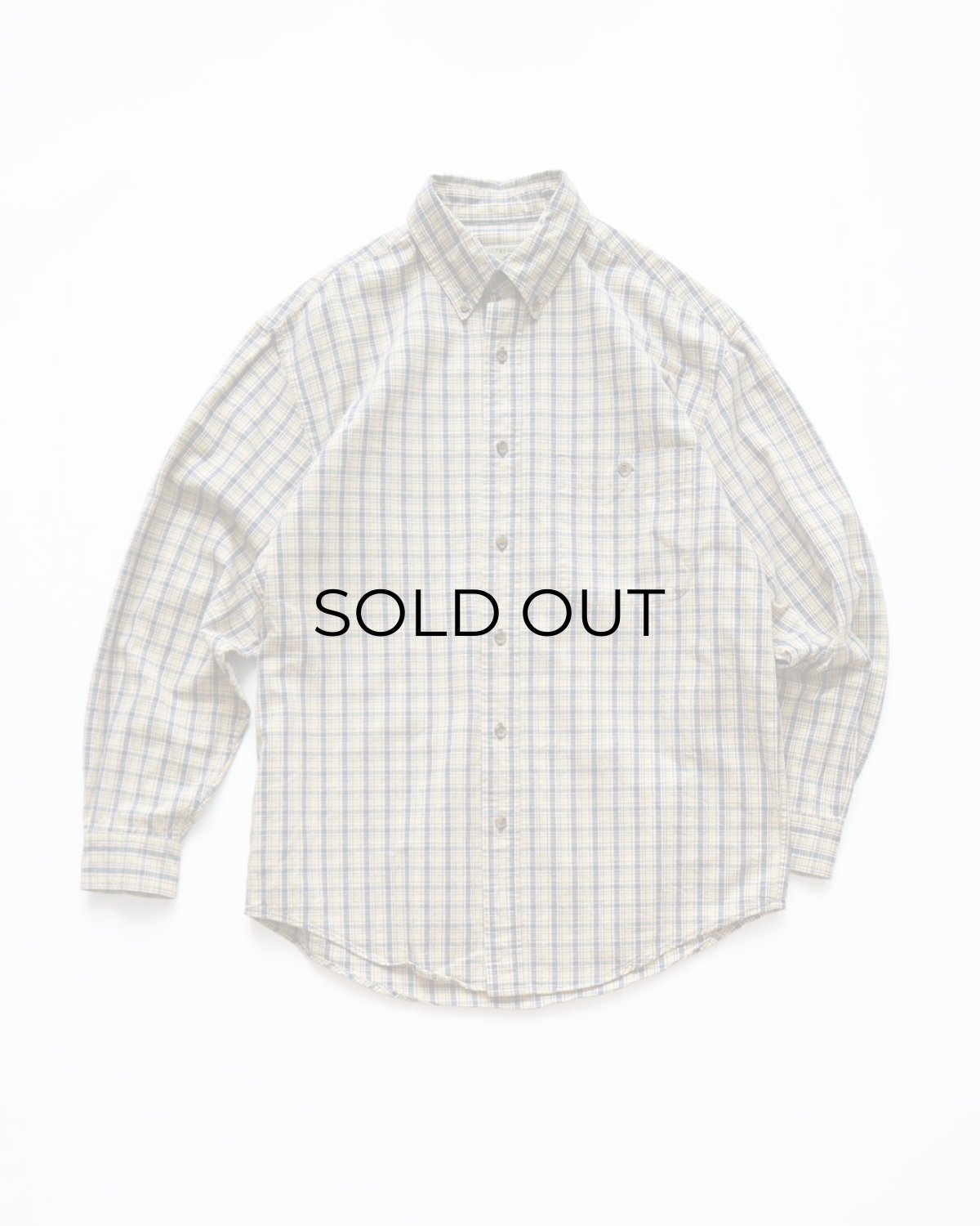 画像1: 90's Eddie Bauer COTTON CHECK B/D SHIRT (1)