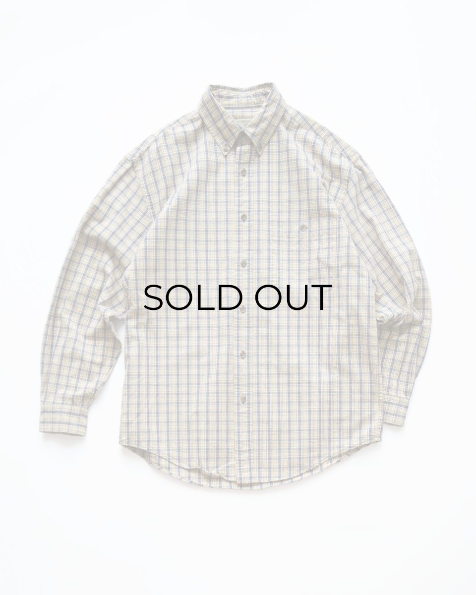 画像1: 90's Eddie Bauer COTTON CHECK B/D SHIRT (1)
