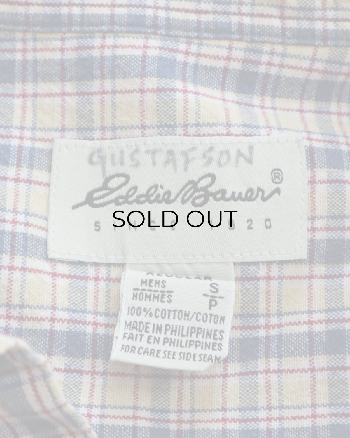 画像7: 90's Eddie Bauer COTTON CHECK B/D SHIRT (7)
