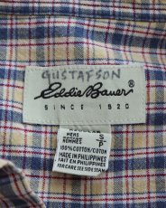 画像7: 90's Eddie Bauer COTTON CHECK B/D SHIRT (7)