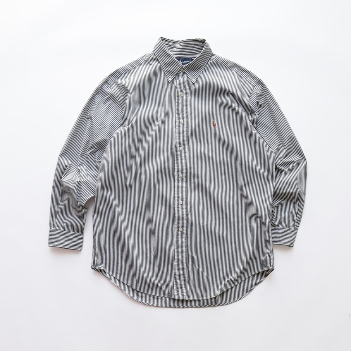 画像1: 〜00's Ralph Lauren COTTON STRIPE B/D SHIRT (1)