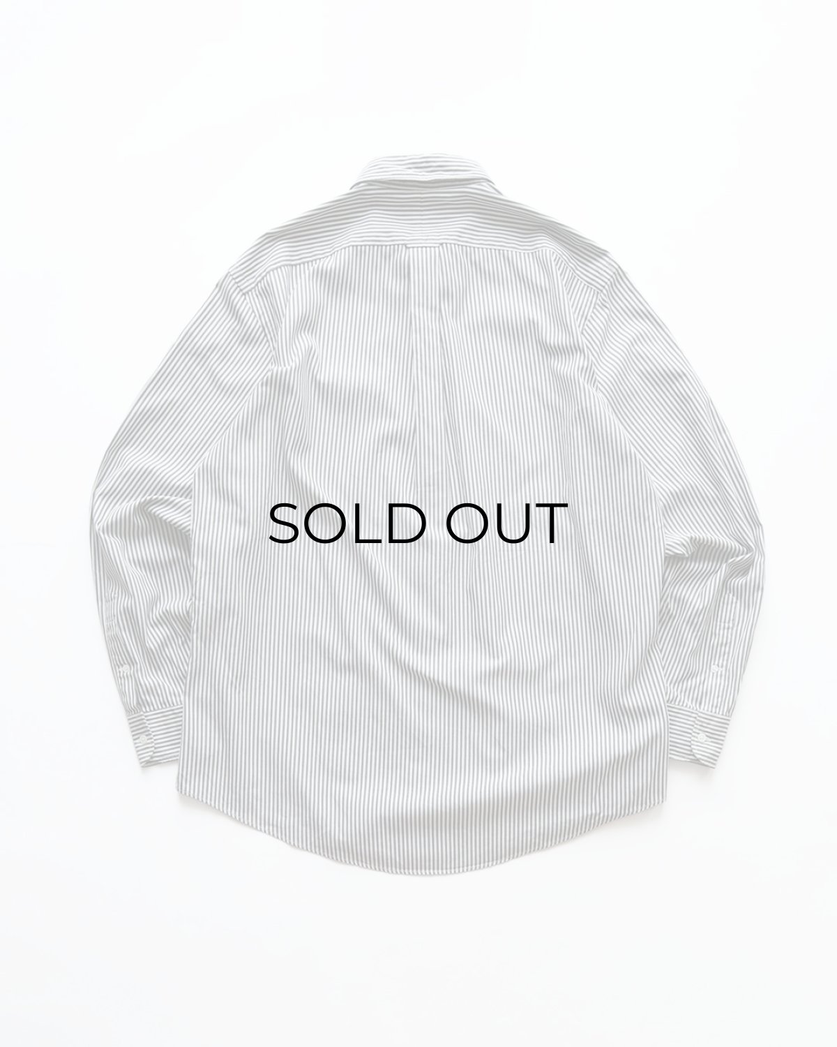 画像2: nordstrom LONG STAPLE COTTON PINPOINT OXFORD STRIPE B/D SHIRT (2)