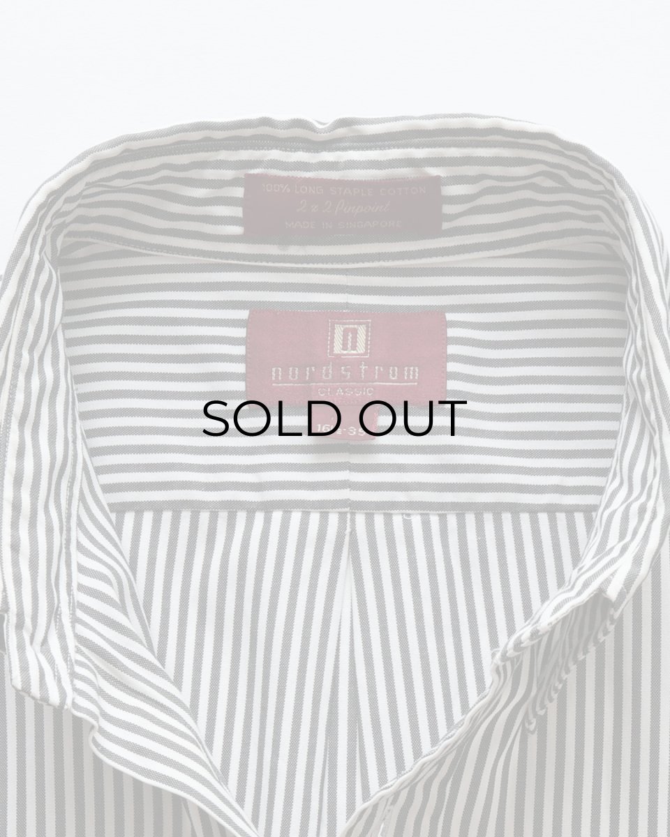 画像6: nordstrom LONG STAPLE COTTON PINPOINT OXFORD STRIPE B/D SHIRT (6)