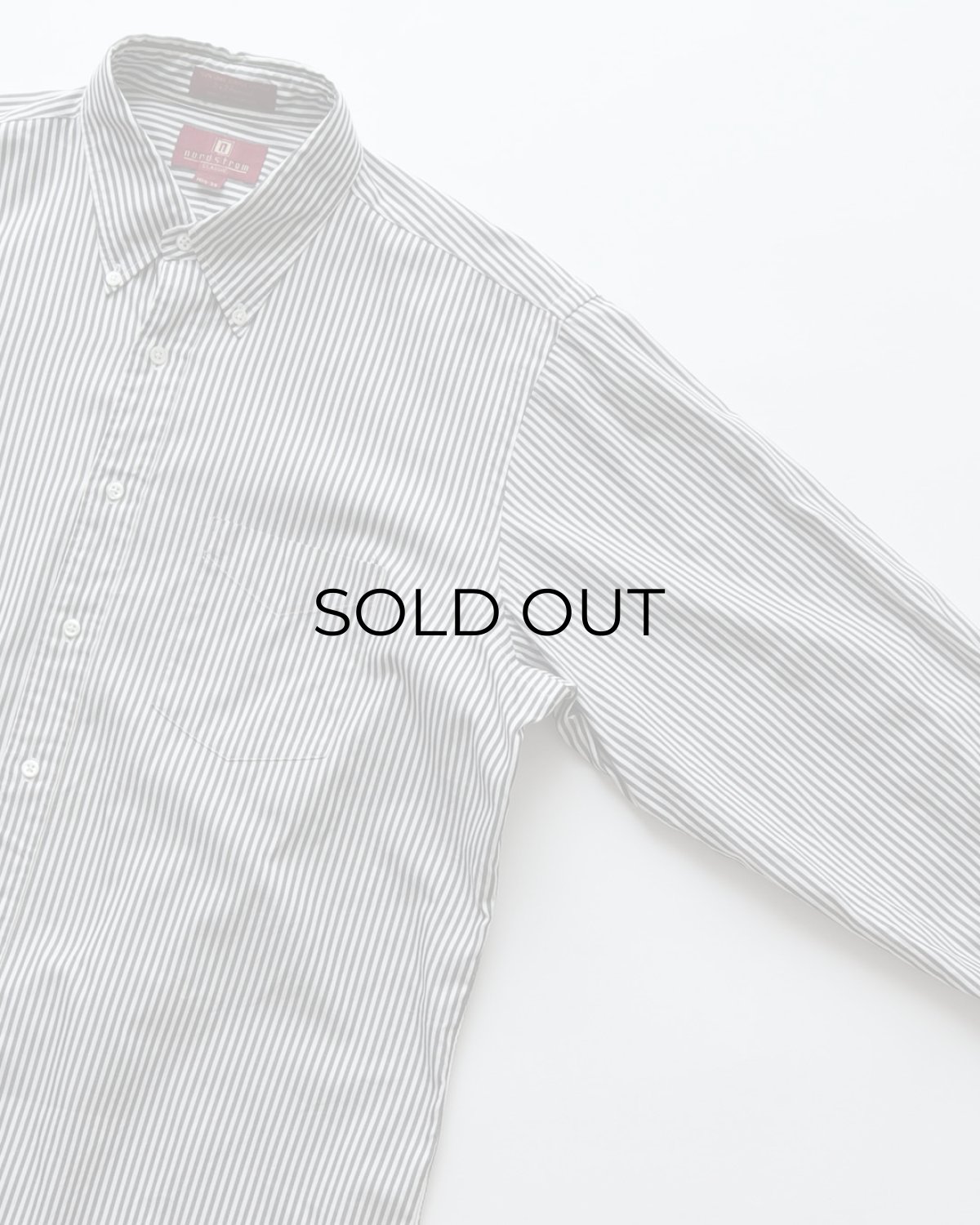 画像3: nordstrom LONG STAPLE COTTON PINPOINT OXFORD STRIPE B/D SHIRT (3)