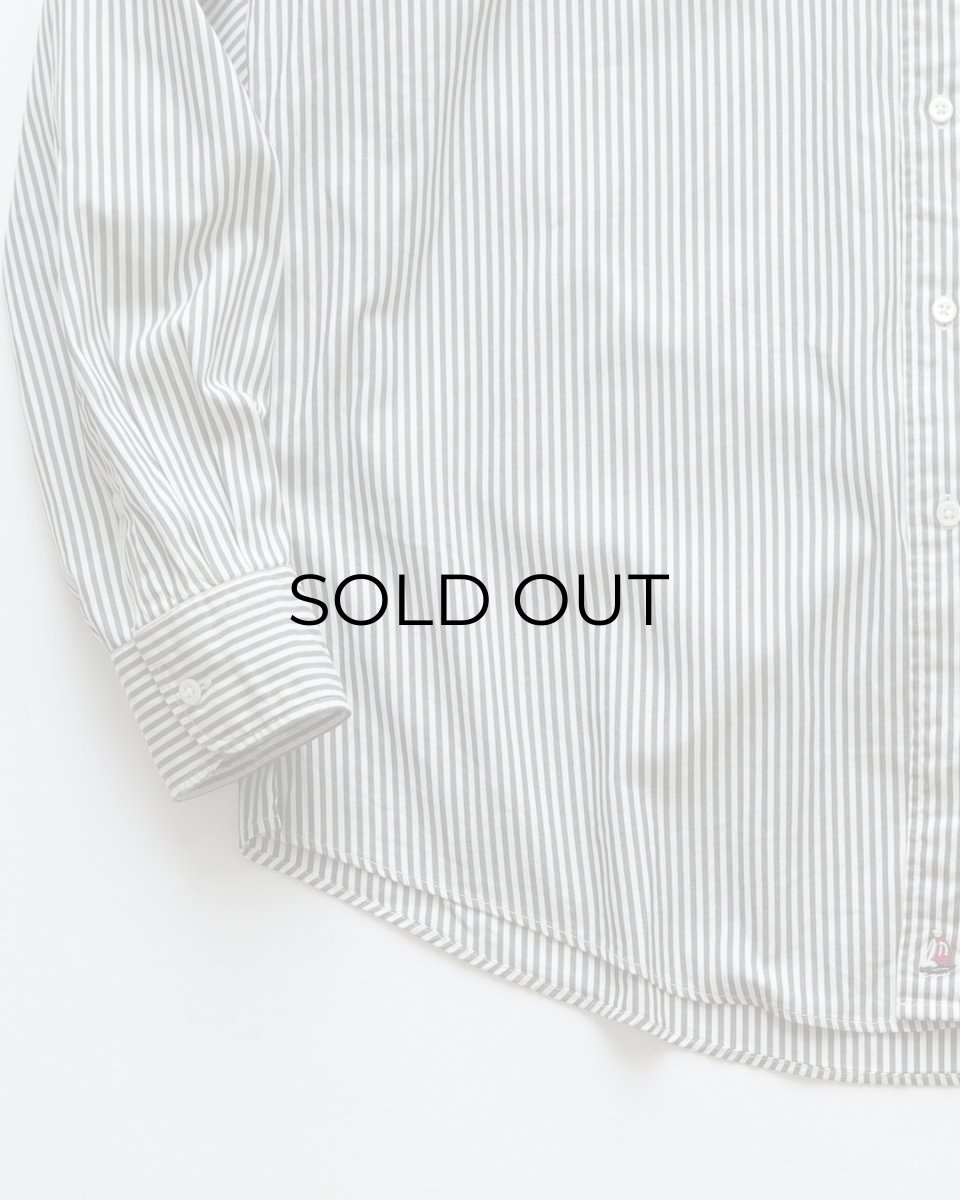 画像4: nordstrom LONG STAPLE COTTON PINPOINT OXFORD STRIPE B/D SHIRT (4)