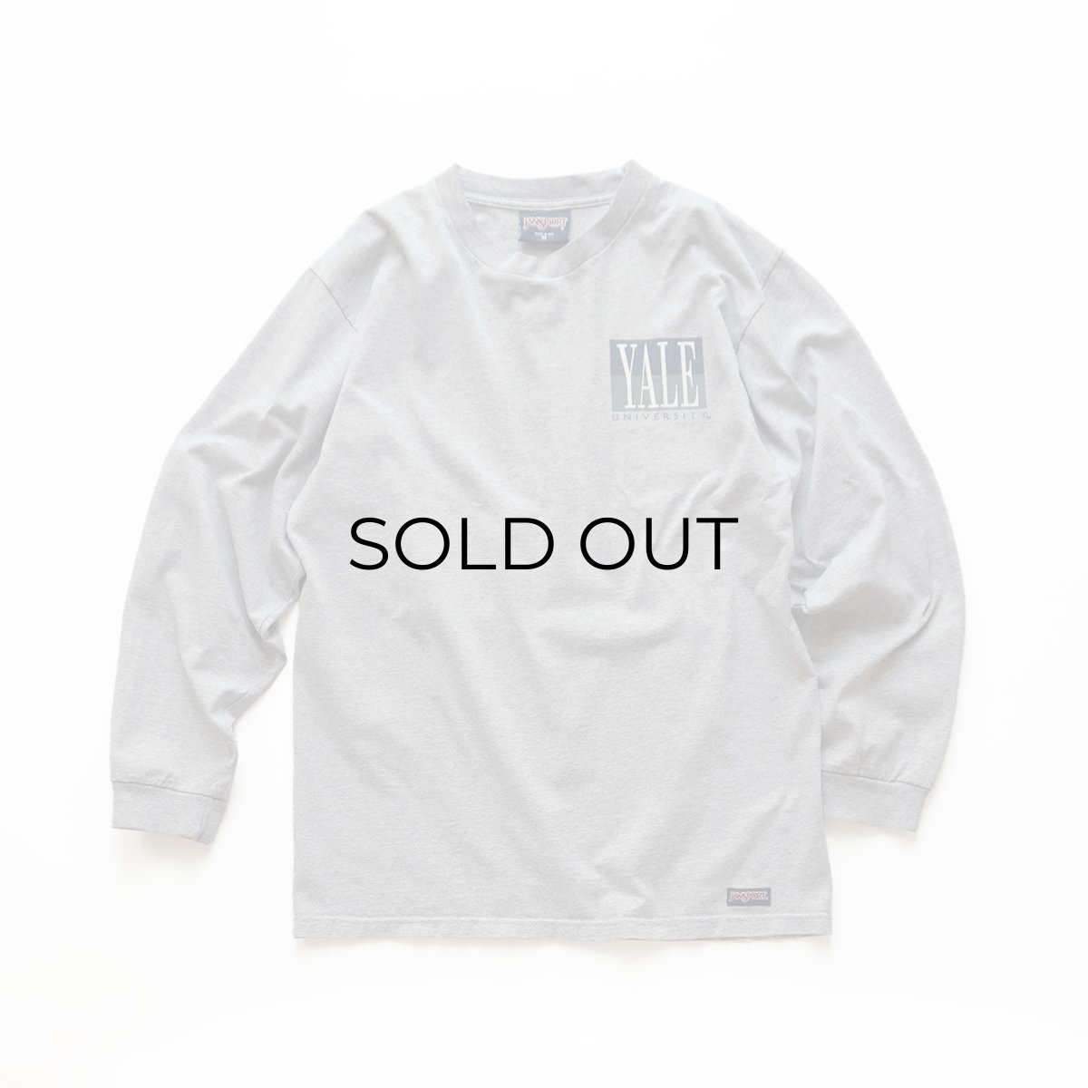 画像1: 90's JANSPORT COTTON W-PRINT L/S TEE "YALE UNIVERSITY" "MADE IN USA" (1)