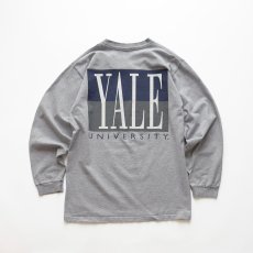 画像2: 90's JANSPORT COTTON W-PRINT L/S TEE "YALE UNIVERSITY" "MADE IN USA" (2)