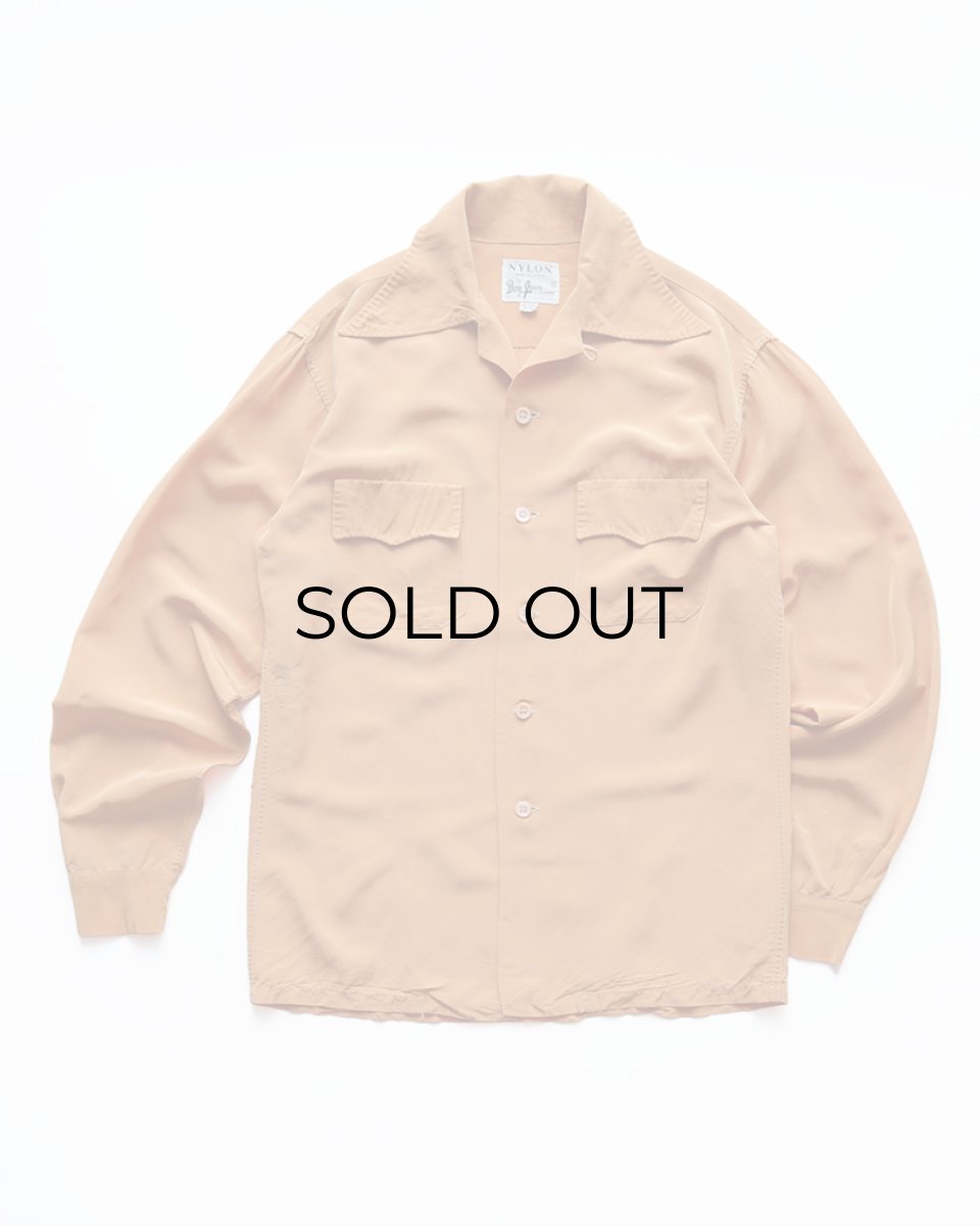 画像1: 50's Don Juan NYLON ACETATE LOOP COLLAR BOX SHIRT (1)