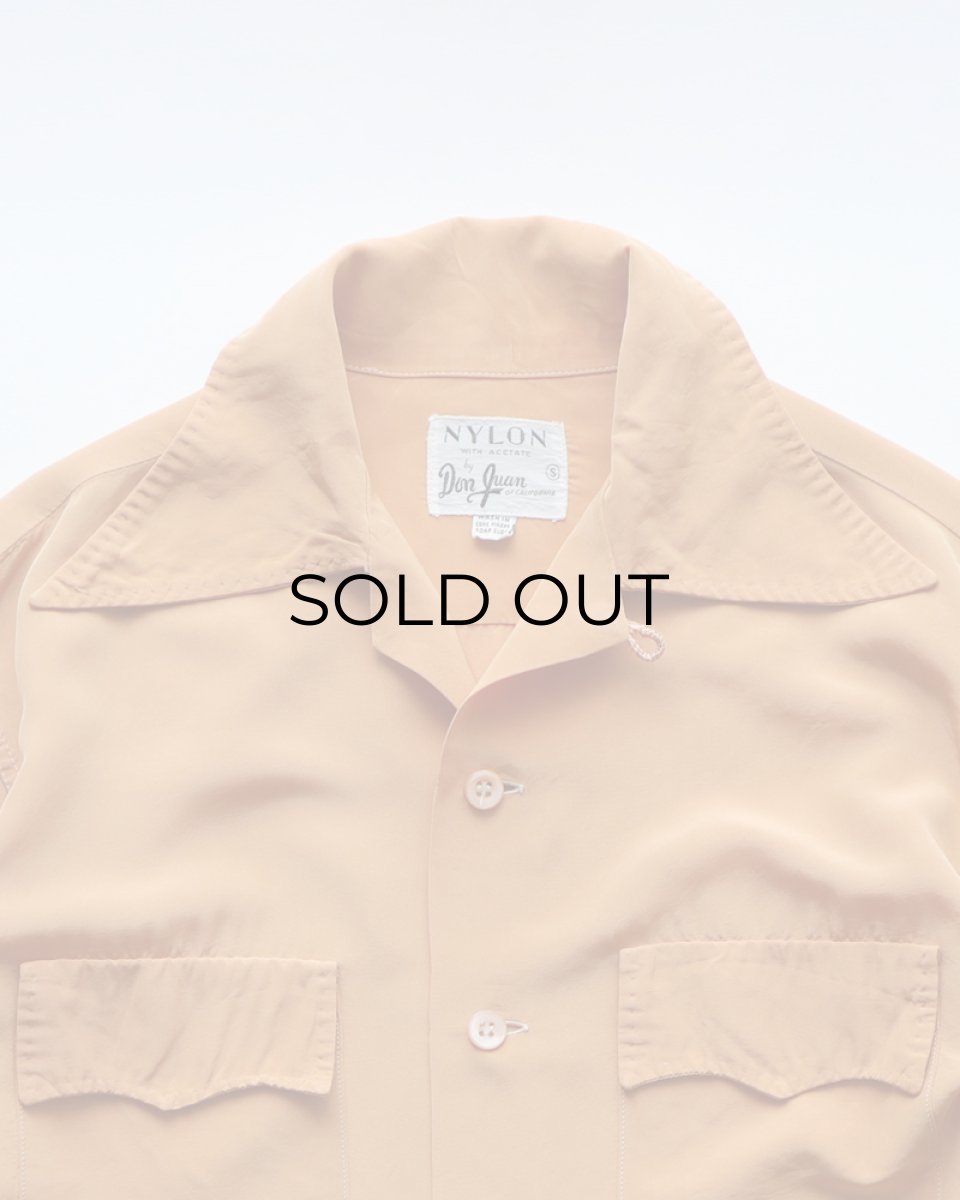 画像5: 50's Don Juan NYLON ACETATE LOOP COLLAR BOX SHIRT (5)