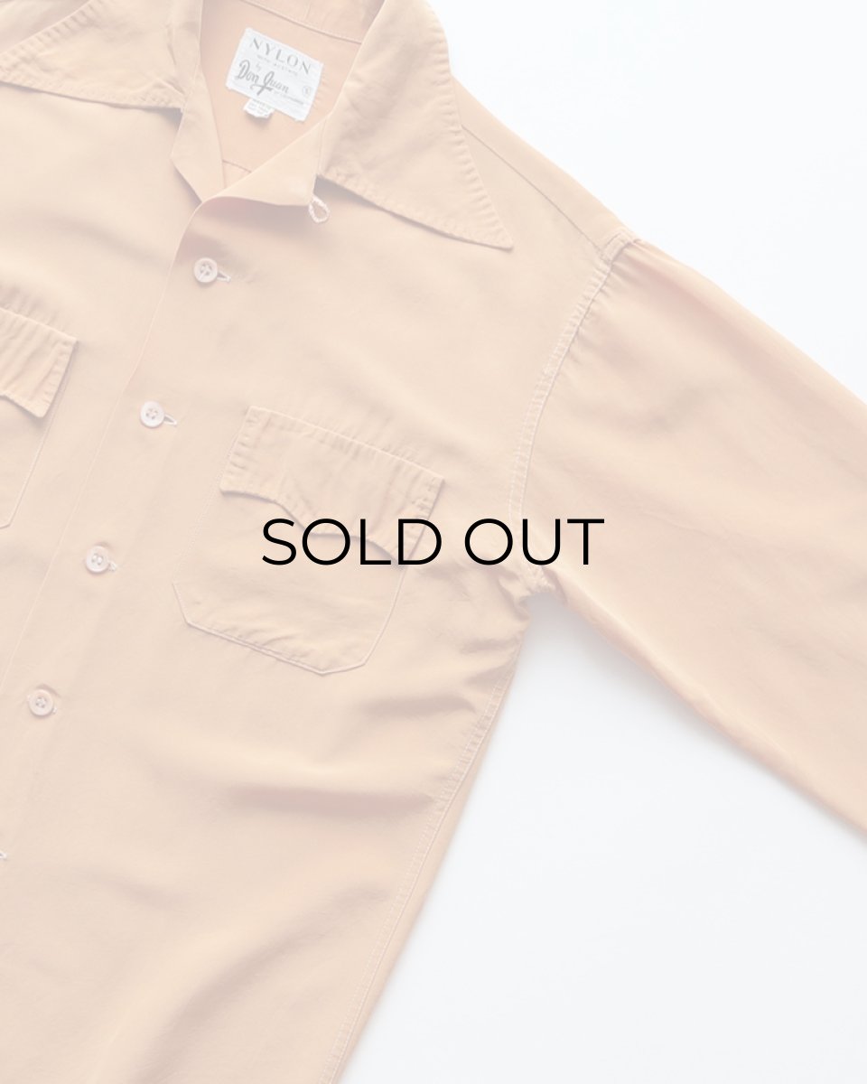 画像3: 50's Don Juan NYLON ACETATE LOOP COLLAR BOX SHIRT (3)