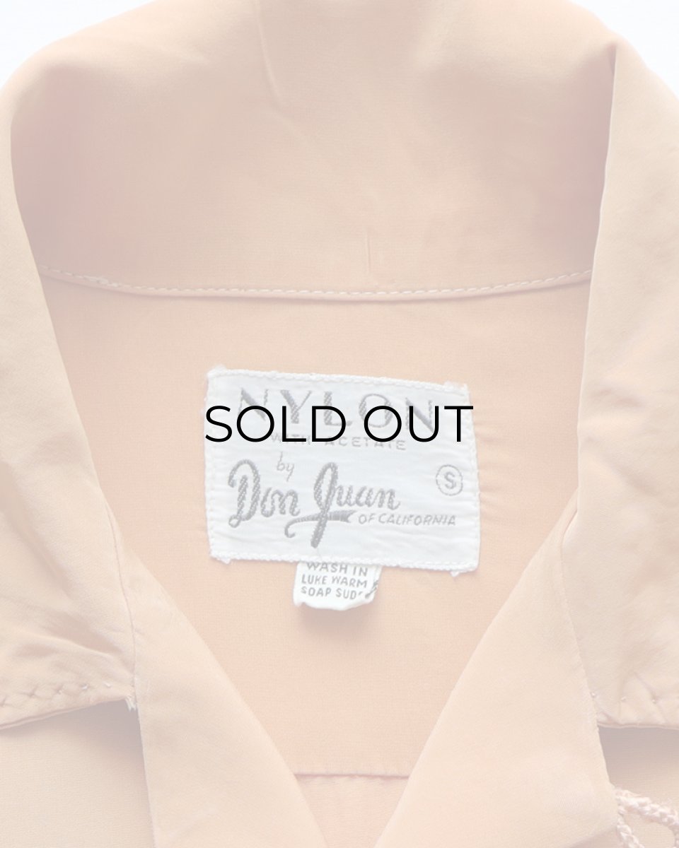 画像9: 50's Don Juan NYLON ACETATE LOOP COLLAR BOX SHIRT (9)