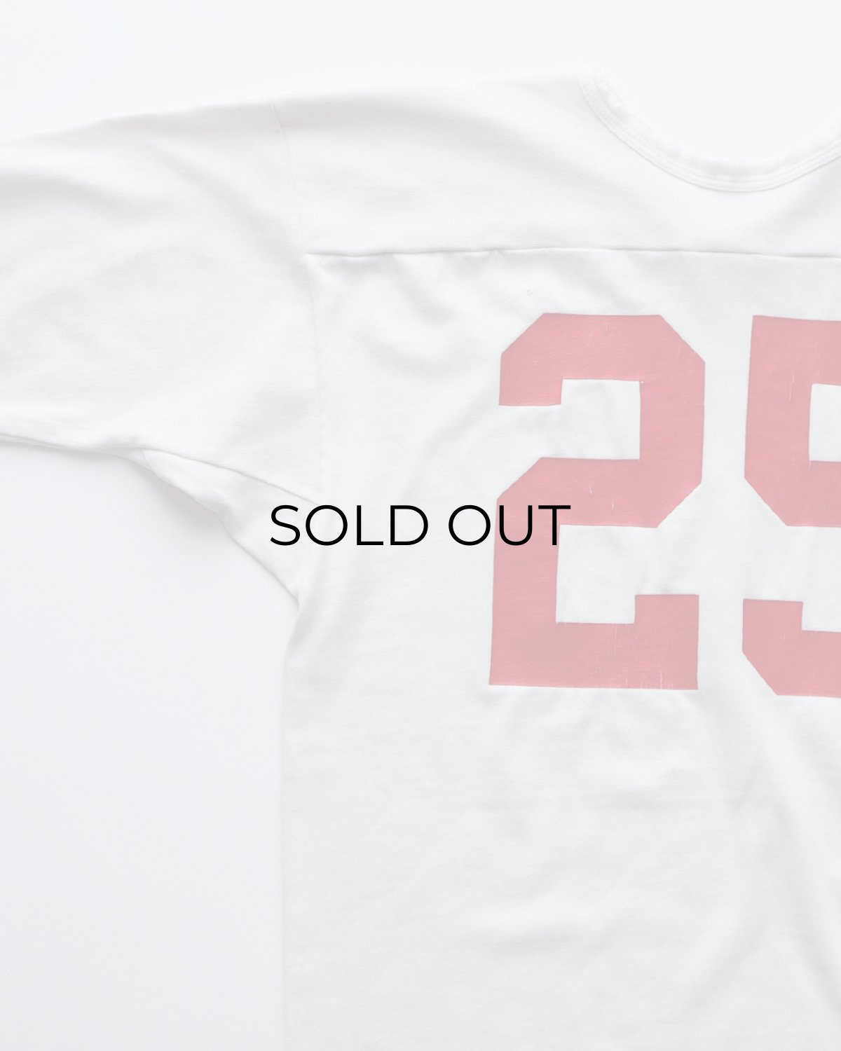 画像5: 80's RUSSELL W-PRINT CROPPED SLEEVE V NECK FOOTBALL TEE "GUNNISON" (5)