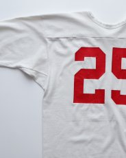 画像5: 80's RUSSELL W-PRINT CROPPED SLEEVE V NECK FOOTBALL TEE "GUNNISON" (5)