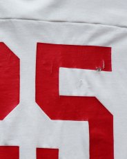 画像16: 80's RUSSELL W-PRINT CROPPED SLEEVE V NECK FOOTBALL TEE "GUNNISON" (16)