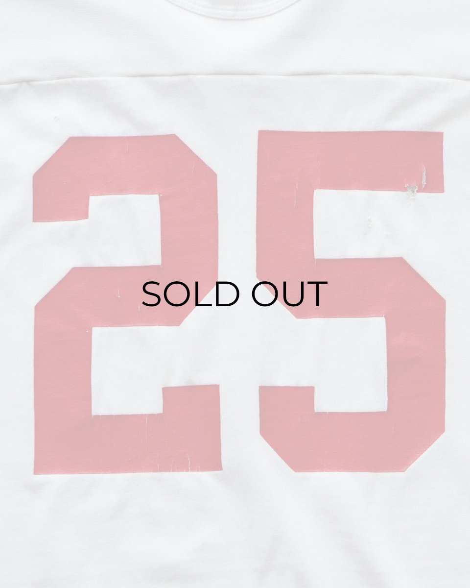 画像15: 80's RUSSELL W-PRINT CROPPED SLEEVE V NECK FOOTBALL TEE "GUNNISON" (15)