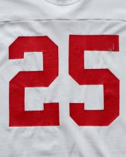 画像15: 80's RUSSELL W-PRINT CROPPED SLEEVE V NECK FOOTBALL TEE "GUNNISON" (15)