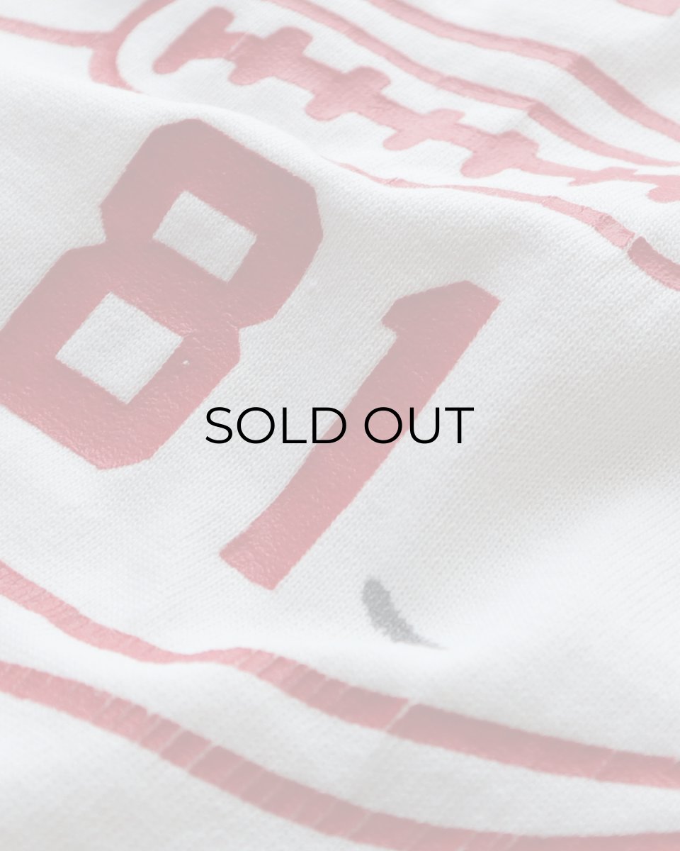 画像6: 80's RUSSELL W-PRINT CROPPED SLEEVE V NECK FOOTBALL TEE "GUNNISON" (6)