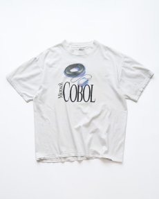 画像1: 90's ONEITA COTTON PRINT S/S TEE "Microsoft COBOL" "MADE IN USA" (1)