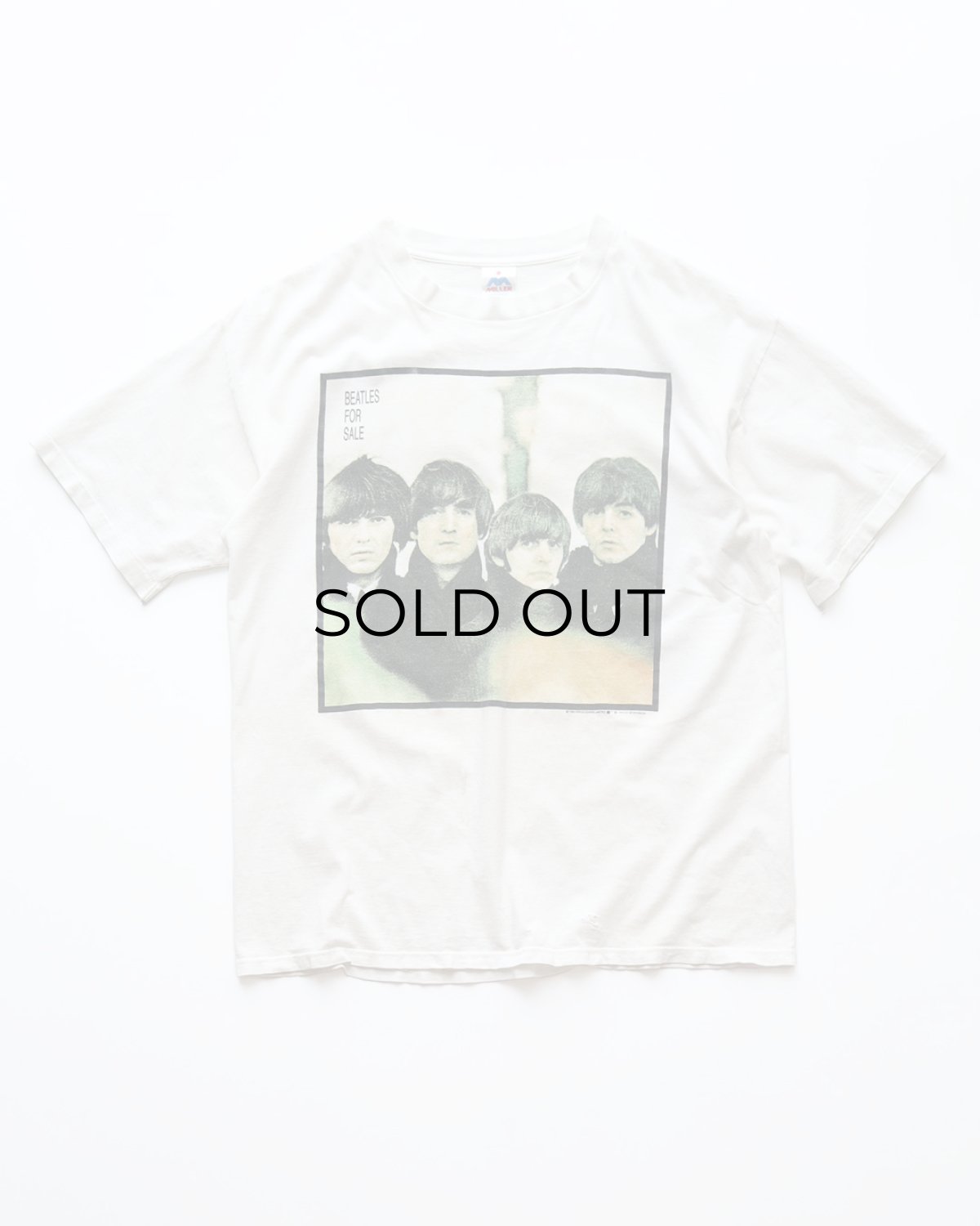 画像1: 90's MILLER COTTON W-PRINT S/S BAND TEE "BEATLES FOR SALE" "MADE IN USA" (1)