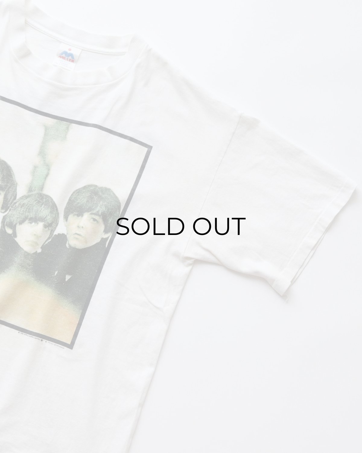 画像4: 90's MILLER COTTON W-PRINT S/S BAND TEE "BEATLES FOR SALE" "MADE IN USA" (4)