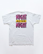 画像1: 90's FRUIT OF THE LOOM COTTON W-PRINT S/S POCKET TEE "NIGHT AFTER NIGHT" "MADE IN USA" (1)