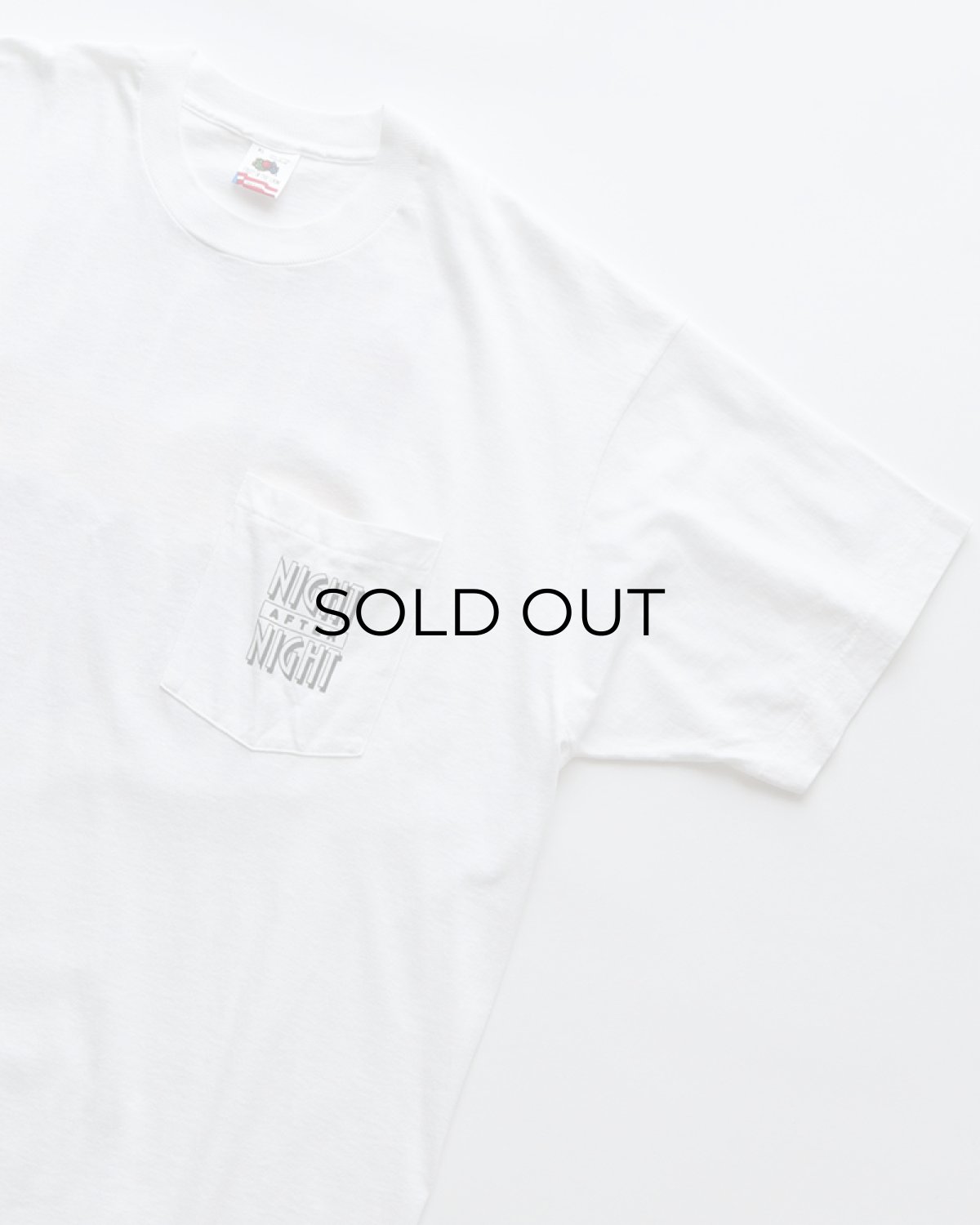 画像3: 90's FRUIT OF THE LOOM COTTON W-PRINT S/S POCKET TEE "NIGHT AFTER NIGHT" "MADE IN USA" (3)