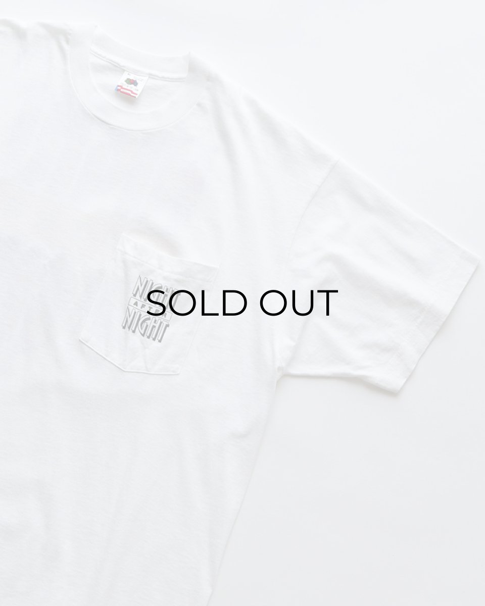 画像3: 90's FRUIT OF THE LOOM COTTON W-PRINT S/S POCKET TEE "NIGHT AFTER NIGHT" "MADE IN USA" (3)