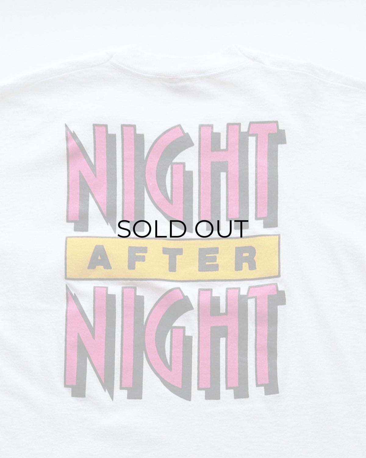 画像4: 90's FRUIT OF THE LOOM COTTON W-PRINT S/S POCKET TEE "NIGHT AFTER NIGHT" "MADE IN USA" (4)