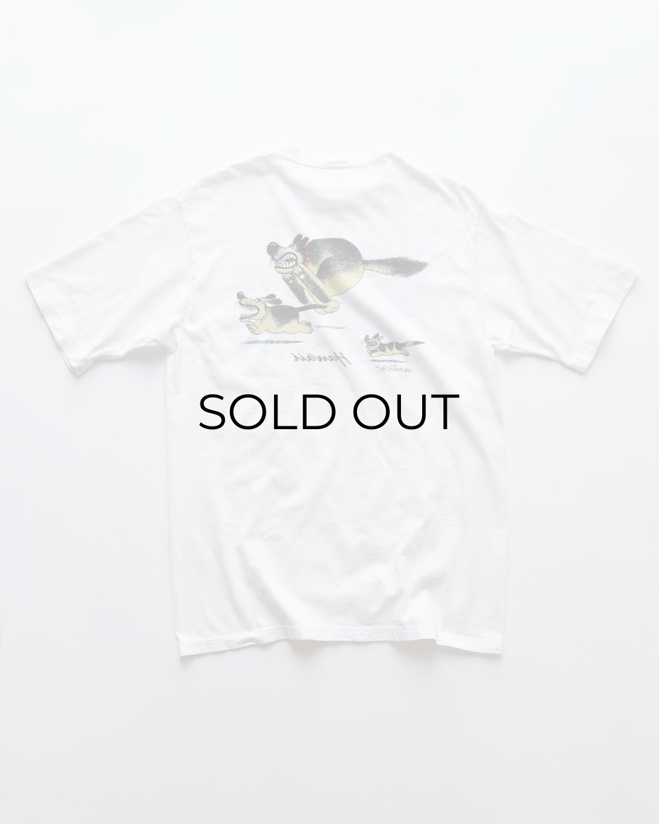 画像2: 90's crazy shirts COTTON "Kliban Cat" W-PRINT S/S TEE "TEAM FRISKIE" "MADE IN USA" (2)