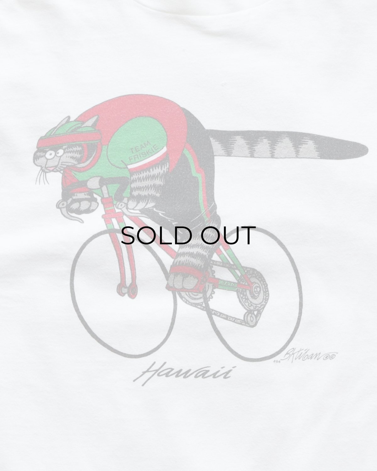 画像5: 90's crazy shirts COTTON "Kliban Cat" W-PRINT S/S TEE "TEAM FRISKIE" "MADE IN USA" (5)