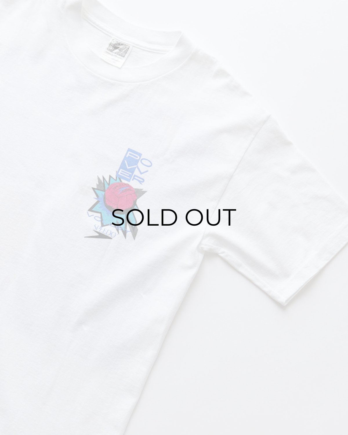 画像3: 90's SPEEDO COTTON W-PRINT S/S TEE "VOLLEY" "MADE IN USA" (3)