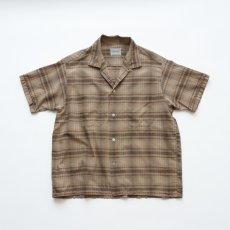 画像1: 60's TOWNCRAFT COTTON CHECK S/S LOOP COLLAR BOX SHIRT (1)