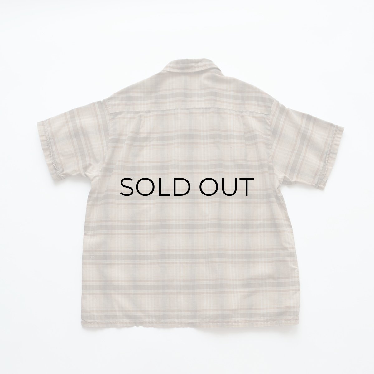 画像2: 60's TOWNCRAFT COTTON CHECK S/S LOOP COLLAR BOX SHIRT (2)