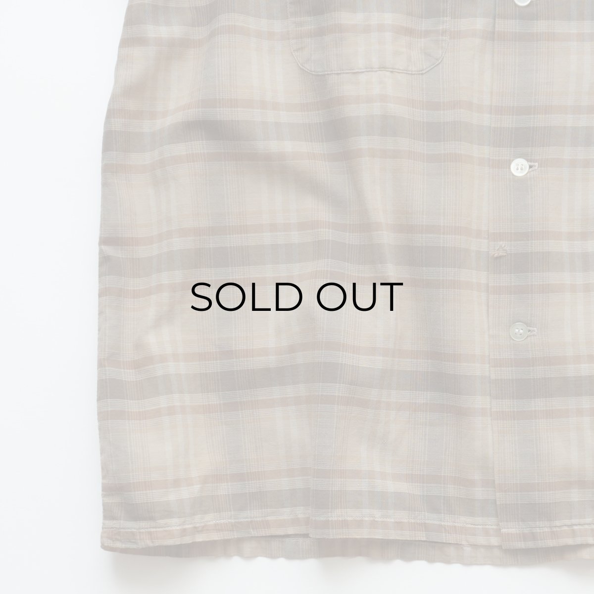 画像4: 60's TOWNCRAFT COTTON CHECK S/S LOOP COLLAR BOX SHIRT (4)