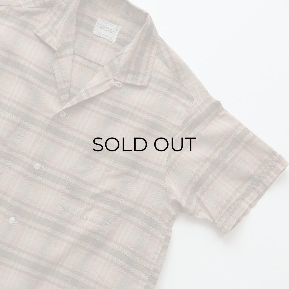 画像3: 60's TOWNCRAFT COTTON CHECK S/S LOOP COLLAR BOX SHIRT (3)