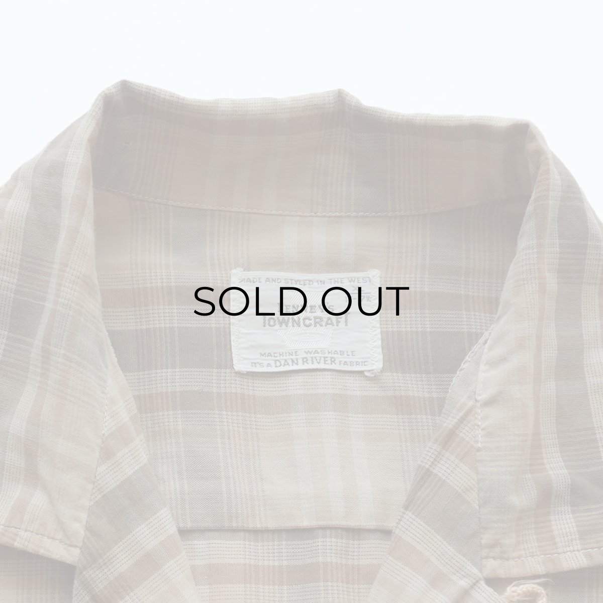 画像6: 60's TOWNCRAFT COTTON CHECK S/S LOOP COLLAR BOX SHIRT (6)